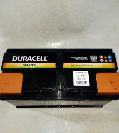 DURACELL 12V - 95Ah   345X190X170 BMW - AUDİ - MERCEDES  - Q7 - X5 - X6